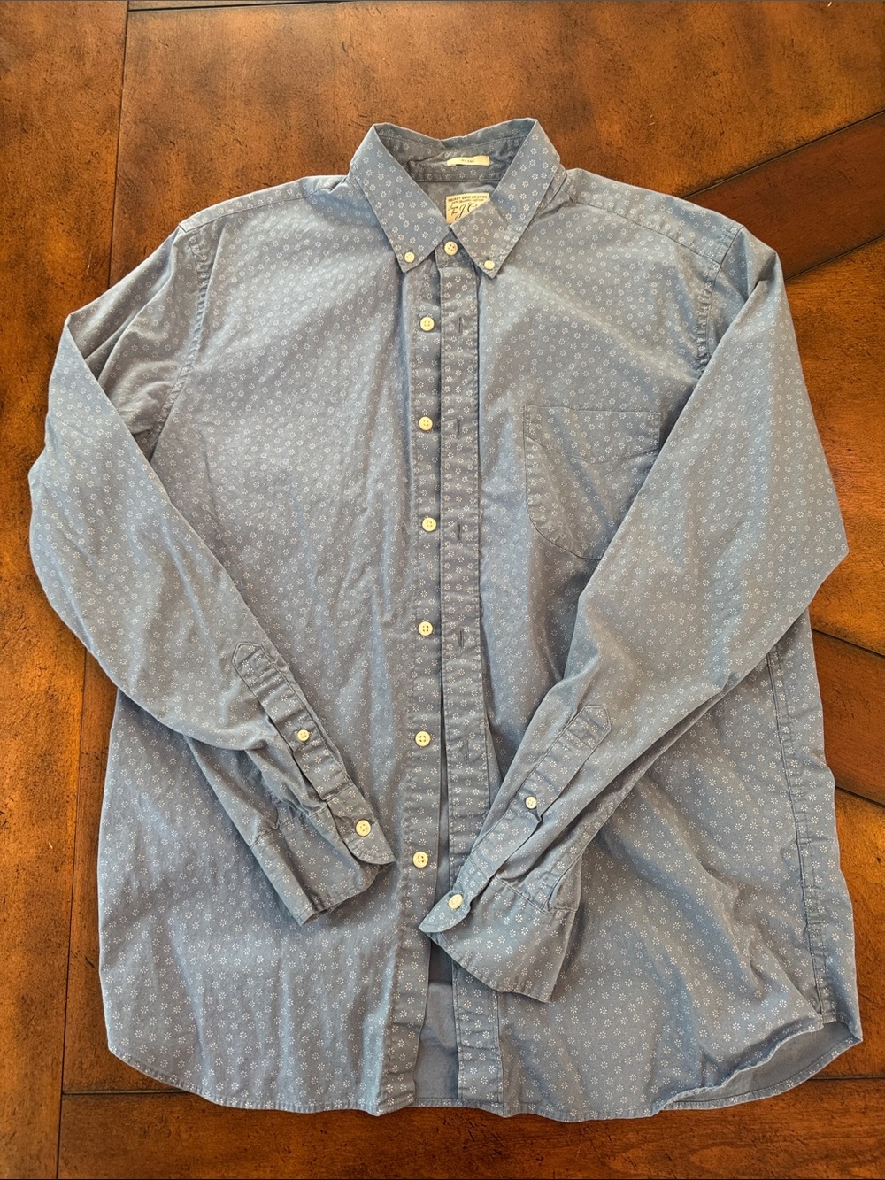 J. Crew Light Blue Printed Button-Down Shirt